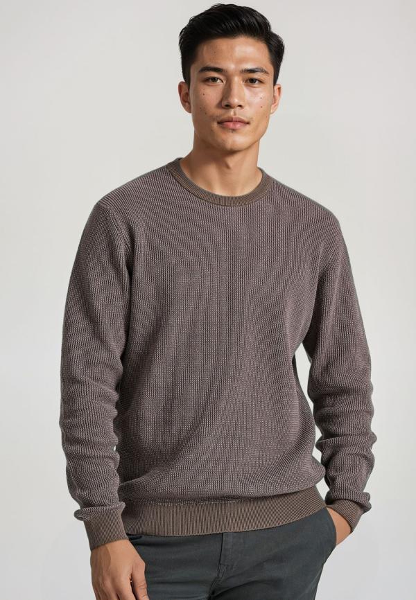 Ανδρική πλεκτή μπλούζα με ανάγλυφη υφή