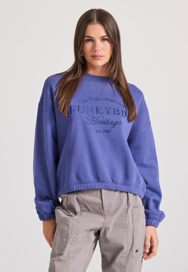 Relaxed fit φούτερ με Funky Buddha κέντημα