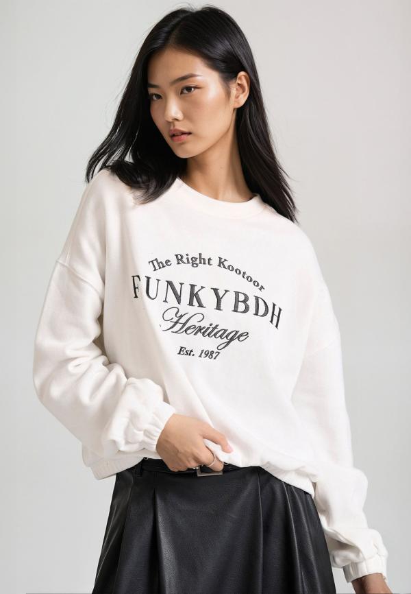 Relaxed fit φούτερ με Funky Buddha κέντημα