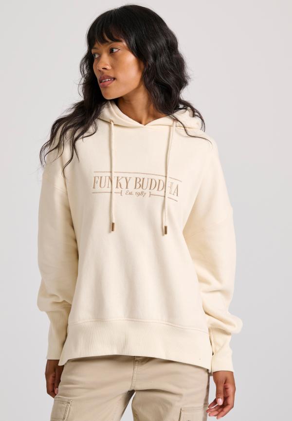 Oversized φούτερ με branded κέντημα στο στήθος