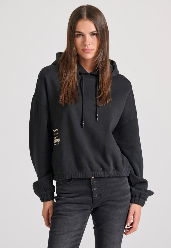 Relaxed fit φούτερ με τύπωμα στη πλάτη