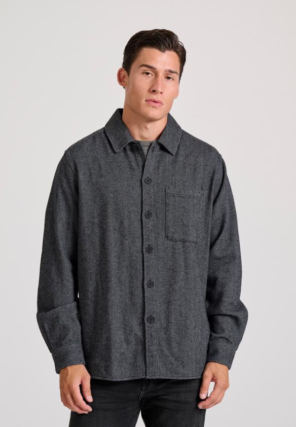 Overshirt πουκάμισο με herringbone pattern