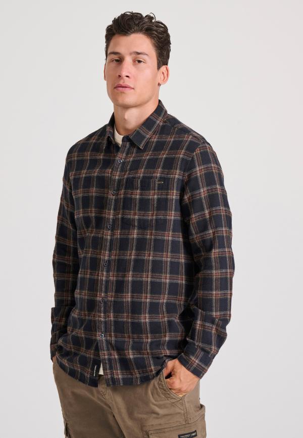 Flannel καρό πουκάμισο με τσέπη στο στήθος