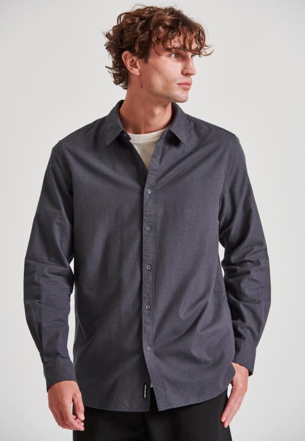 Yarn dyed πουκάμισο με micro-checked pattern