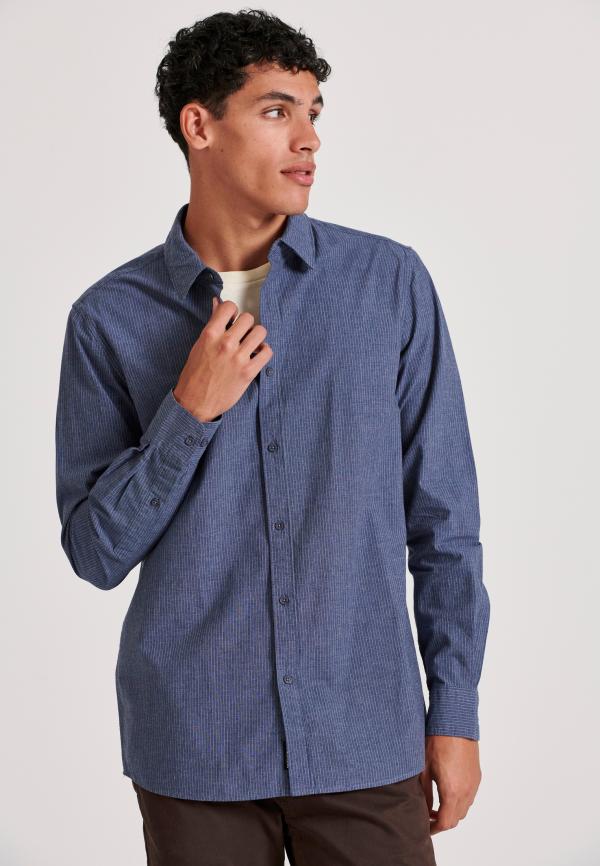 Flannel πουκάμισο με ψιλή ρίγα