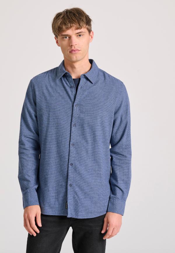 Flannel πουκάμισο σε μελανζέ ύφανση