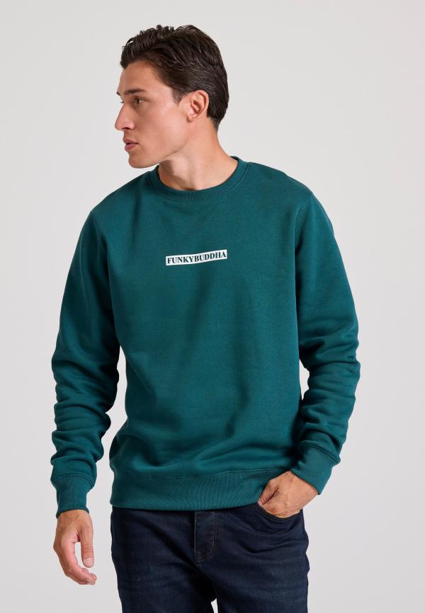 Relaxed fit φούτερ με τύπωμα στην πλάτη