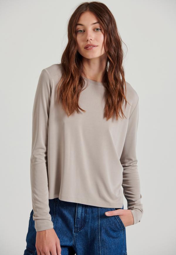 Μακρυμάνικη μπλούζα με στρογγυλή λαιμόκοψη