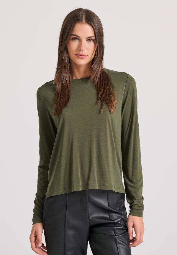 Μακρυμάνικη μπλούζα με στρογγυλή λαιμόκοψη