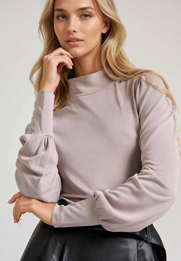 Μακρυμάνικη μπλούζα με μανίκια bishop