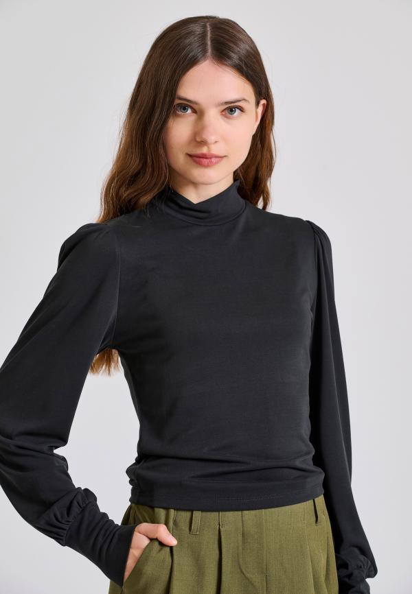 Μακρυμάνικη μπλούζα με μανίκια bishop