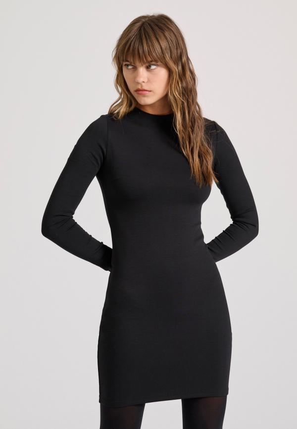 Μίνι φόρεμα με κλειστή λαιμόκοψη