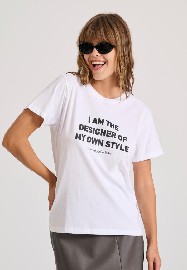 T-shirt με text artwork τύπωμα στο στήθος