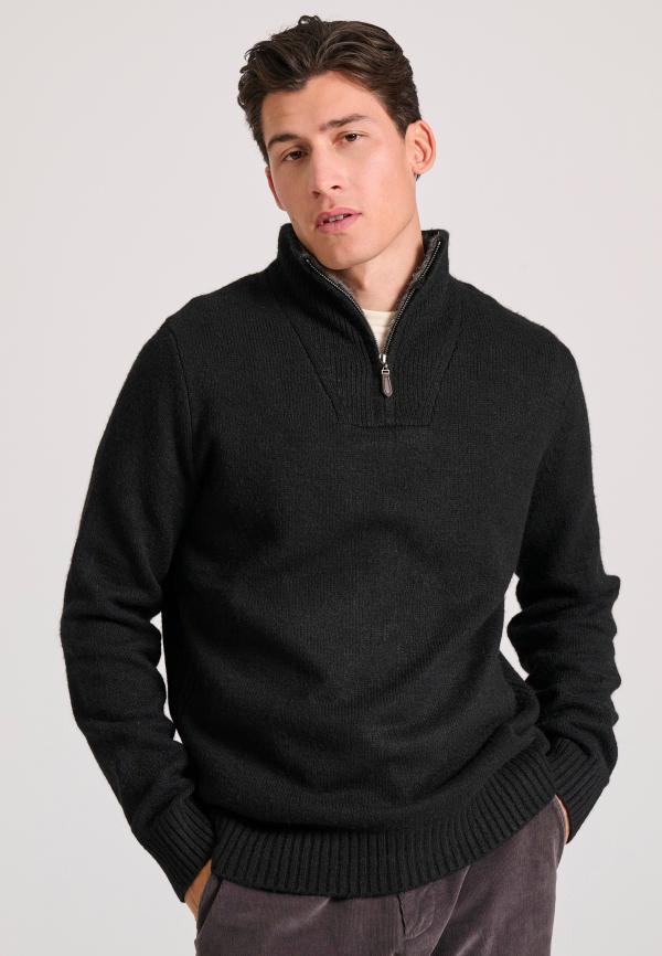 Ανδρικό half-zip πλεκτό πουλόβερ
