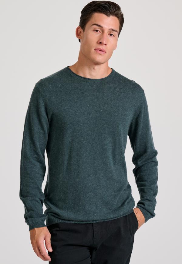 Casual πλεκτή μπλούζα με μίξη από μαλλί και κασμίρ