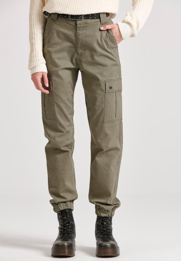 Γυναικείο cargo παντελόνι με cuffed τελείωμα