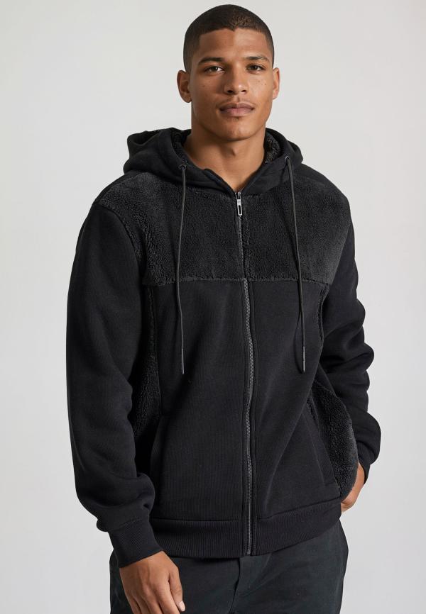 Oversized φούτερ ζακέτα με εσωτερική επένδυση