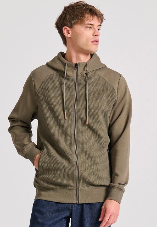 Ανδρική ζακέτα φούτερ με wafle weaving