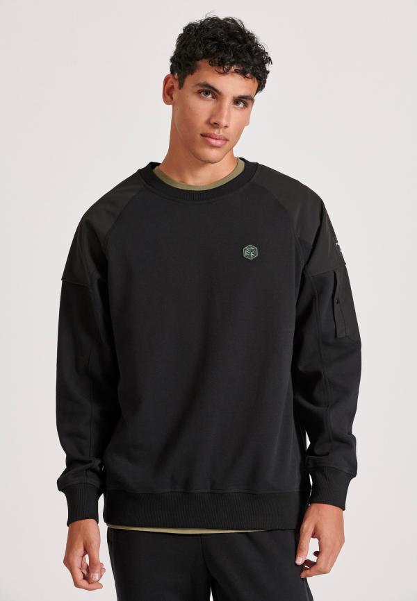 Φούτερ με ανάγλυφη υφή και λεπτομέρεια στο μανίκι