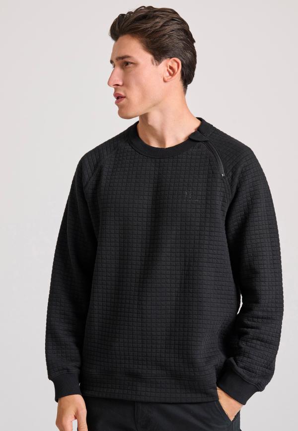 Relaxed fit φούτερ με ανάγλυφη υφή