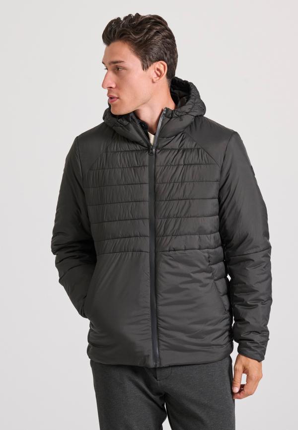 Καπιτονέ traveller μπουφάν με κουκούλα