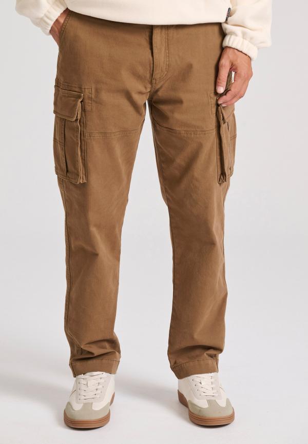 Loose fit cargo παντελόνι σε ζακάρ ύφανση
