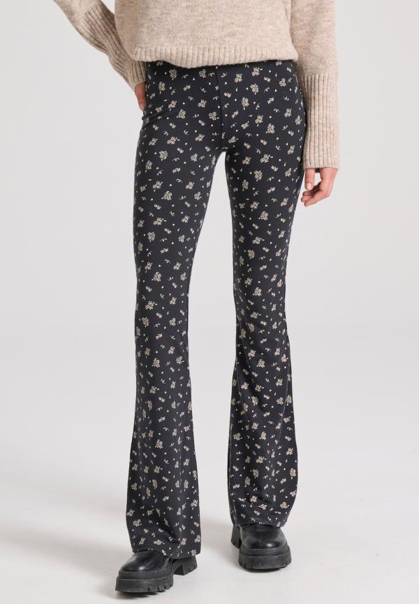 Flare fit lyocell blend παντελόνι με all over τύπωμα