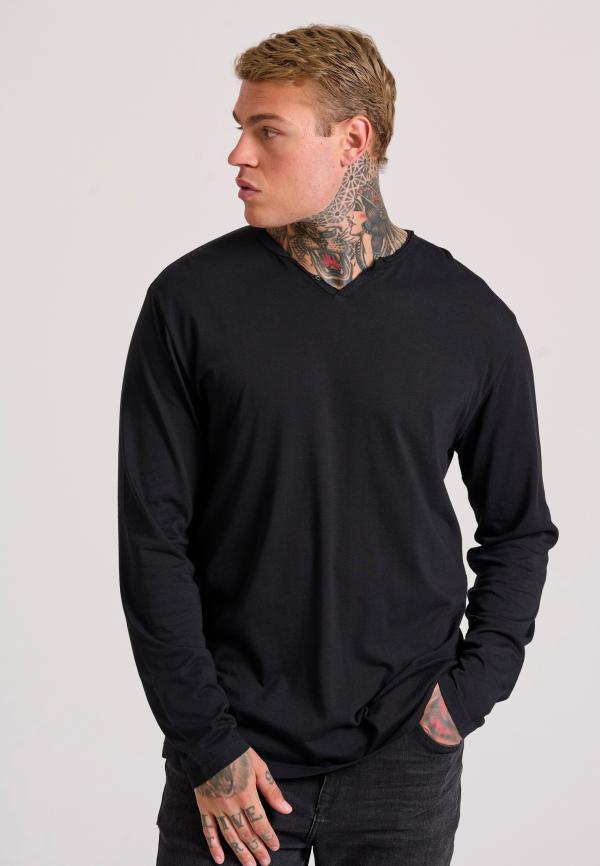 Relaxed fit t-shirt με λαιμό henley