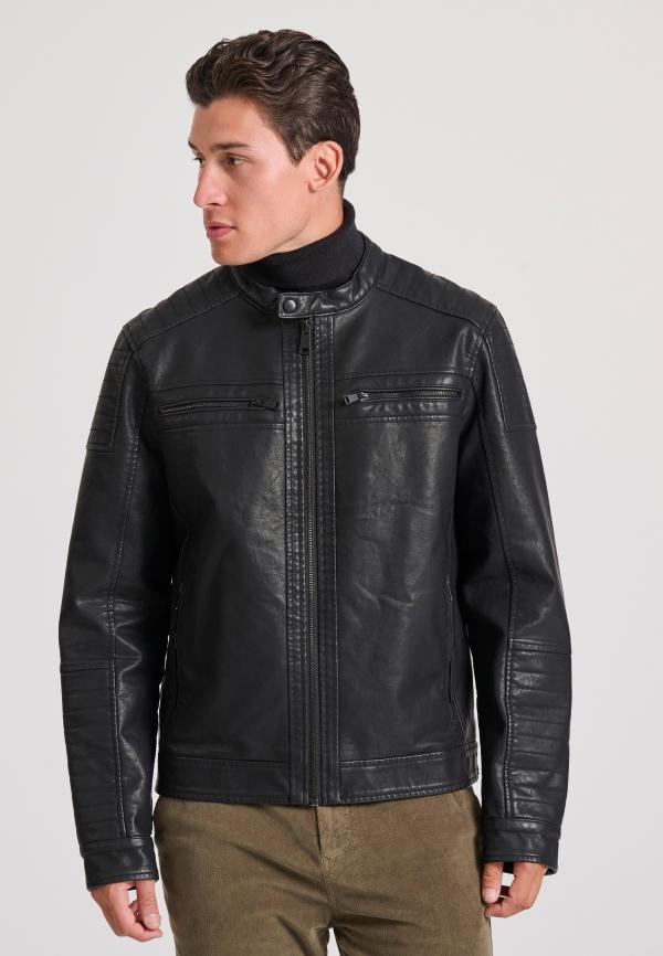 Biker μπουφάν από οικολογικό δέρμα (PU)