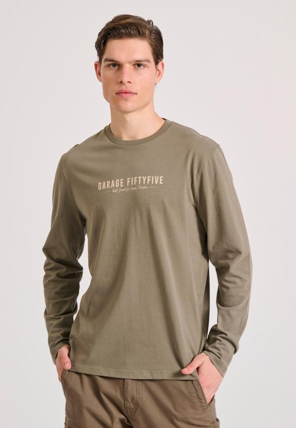 Μακρυμάνικη μπλούζα με τύπωμα Garage 55
