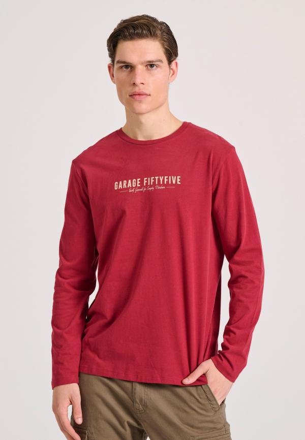 Μακρυμάνικη μπλούζα με τύπωμα Garage 55