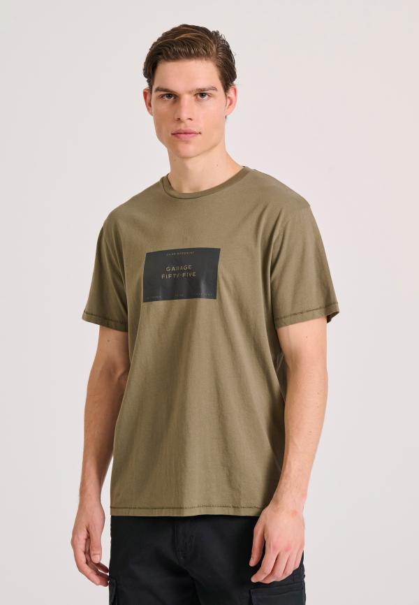 T-shirt με τύπωμα στο στήθος Garage 55