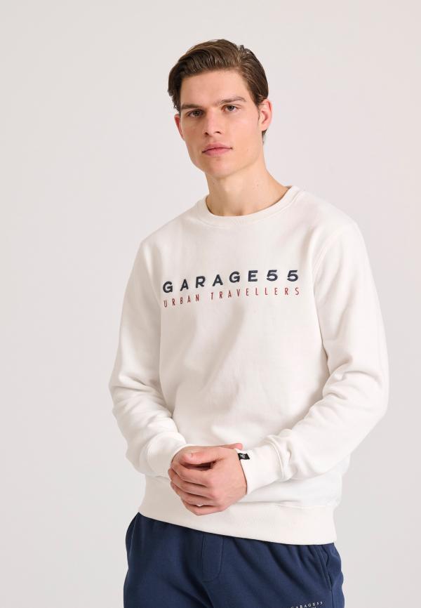 Φούτερ λαιμόκοψη με κέντημα Garage 55