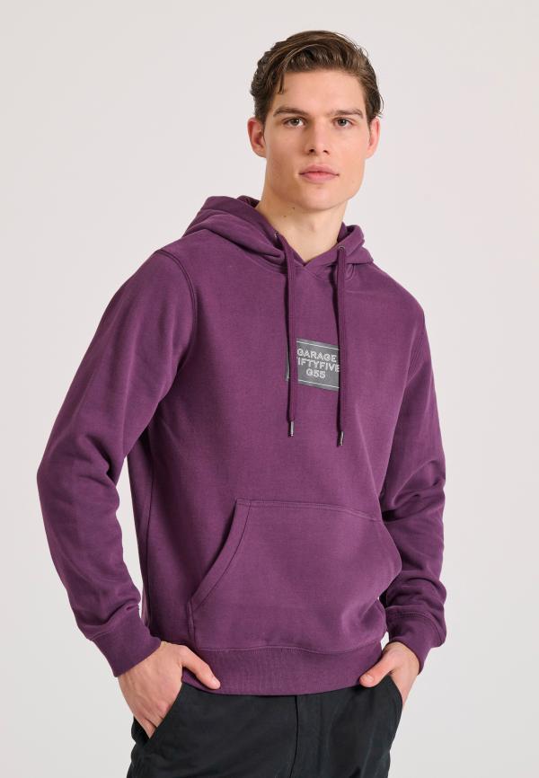 Φούτερ με κουκούλα και rubber logo Garage 55