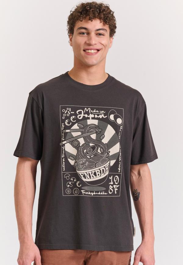 Relaxed fit t-shirt με frame τύπωμα
