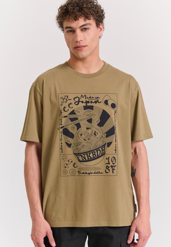 Relaxed fit t-shirt με frame τύπωμα