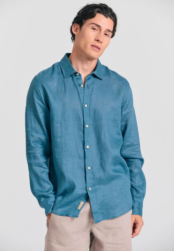 Garment dyed λινό πουκάμισο - The essentials