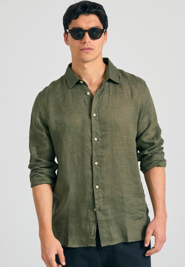 Garment dyed λινό πουκάμισο - The essentials