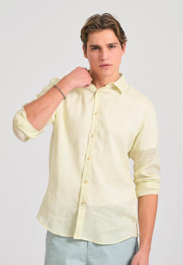 Garment dyed λινό πουκάμισο - The essentials