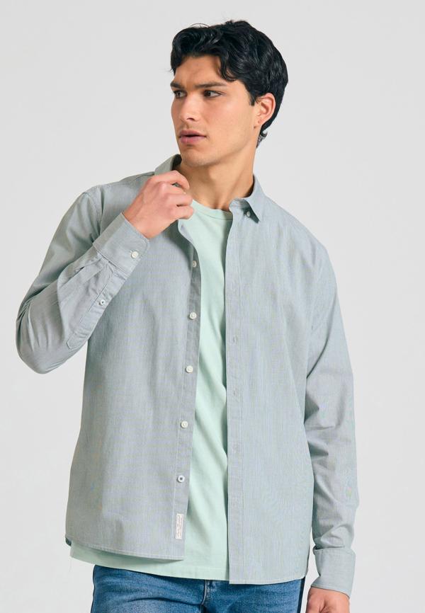 Yarn dyed oxford ριγέ πουκάμισο