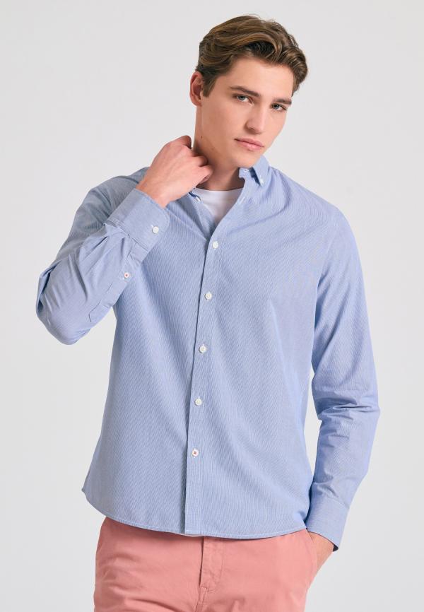 Yarn dyed oxford ριγέ πουκάμισο