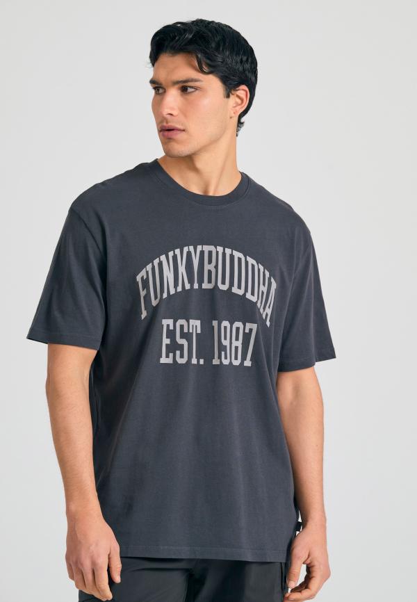 Relaxed fit t-shirt με branded τύπωμα