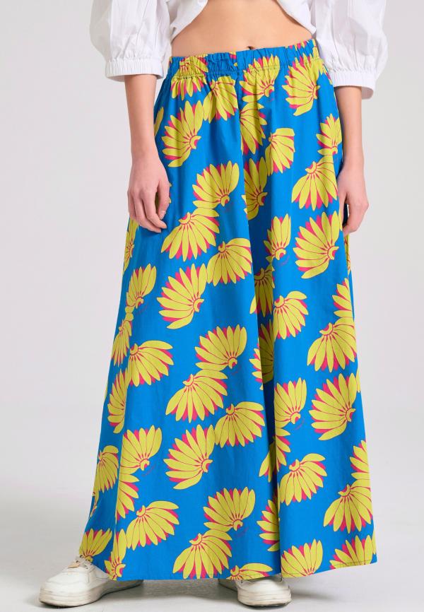 Oversized εμπριμέ παντελόνα με exotic τύπωμα