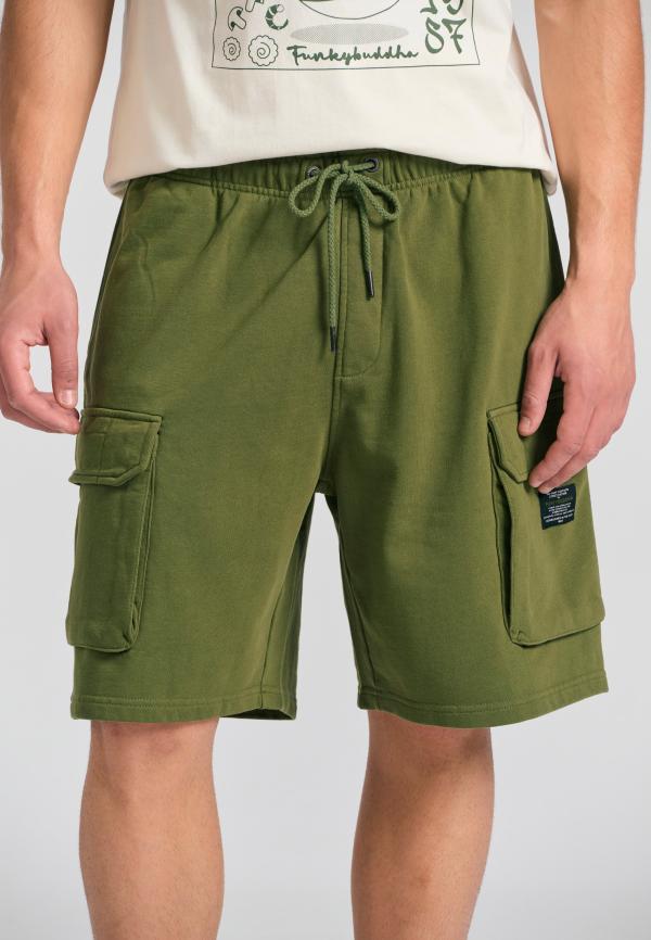 Loose tapered fit αθλητική cargo βερμούδα