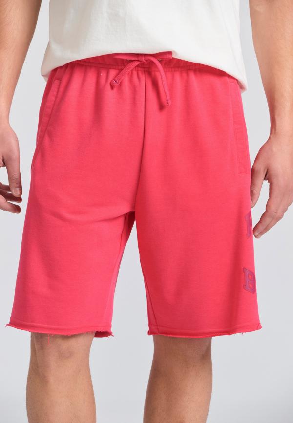 Wide leg fit αθλητική βερμούδα με branded τύπωμα