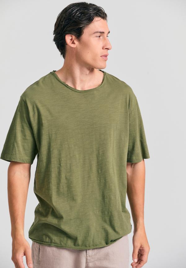Relaxed fit t-shirt με raw edges