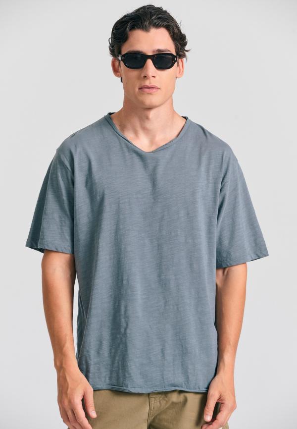 Relaxed fit t-shirt με raw edges