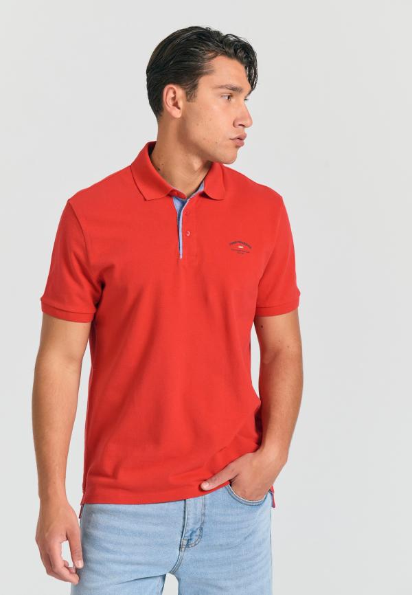 Πόλο μπλούζα με τυπωμένο artwork στο στήθος