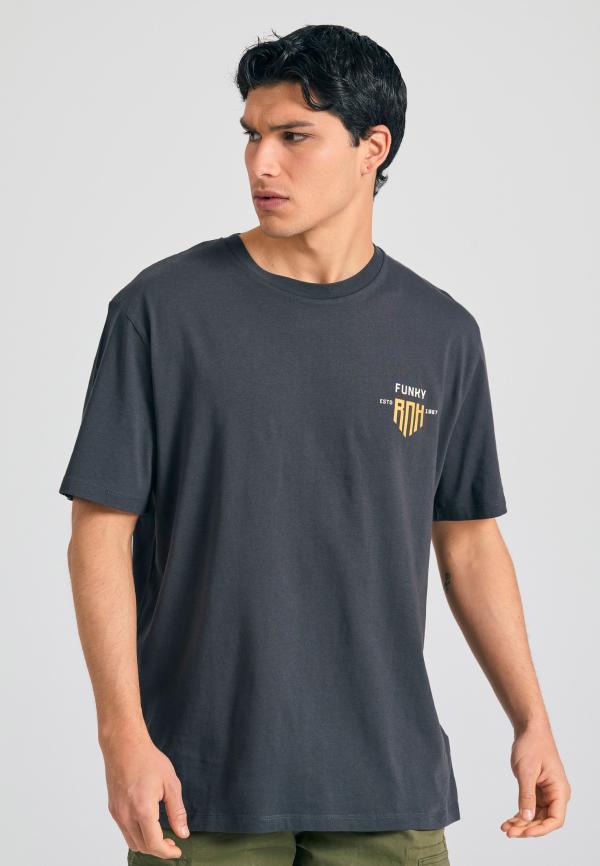 Relaxed t-shirt με graphic τύπωμα στην πλάτη