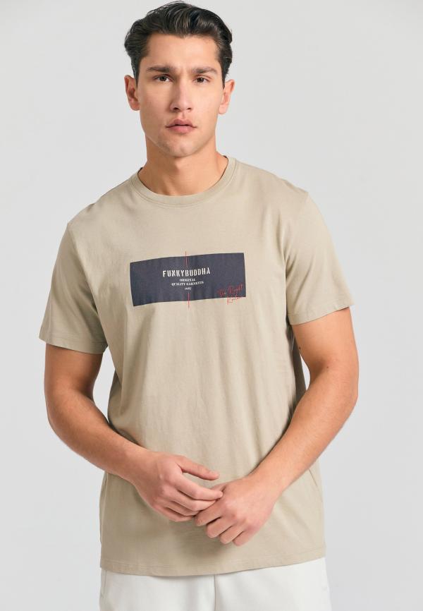 Ανδρικό t-shirt με frame τύπωμα στο στήθος